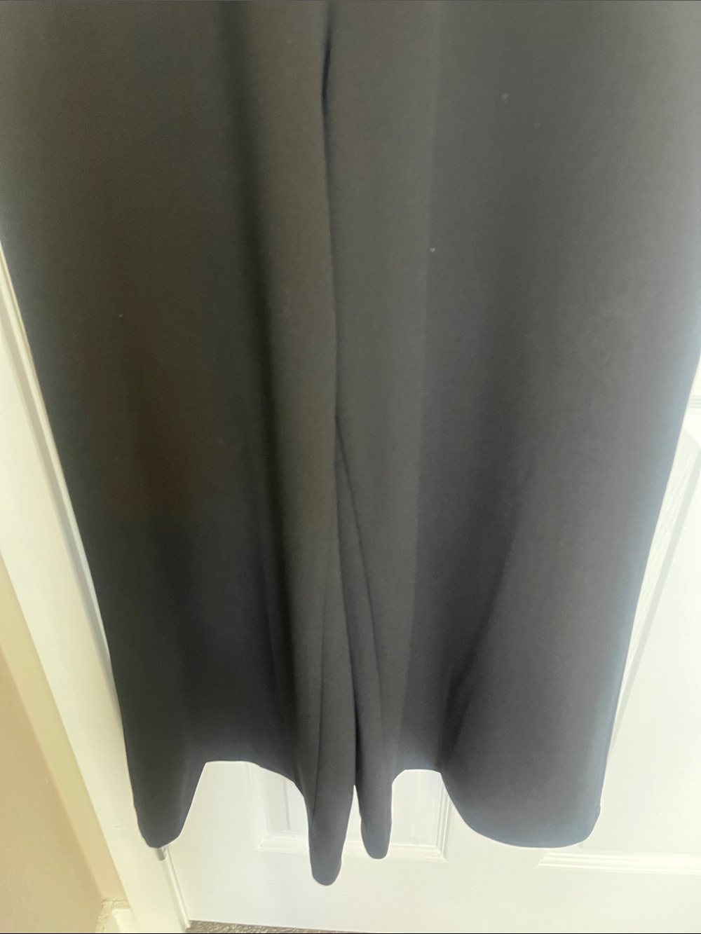 Karl Lagerfeld Black Wide-Leg Short-Sleeve Jumpsuit with White Trim - Picture 5 of 14